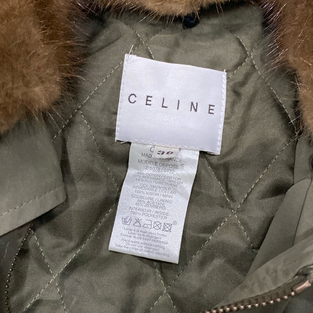 Celine Jacket army green color size 38 which is like a small